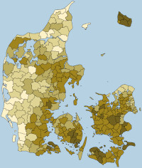Radonkort for Danmark